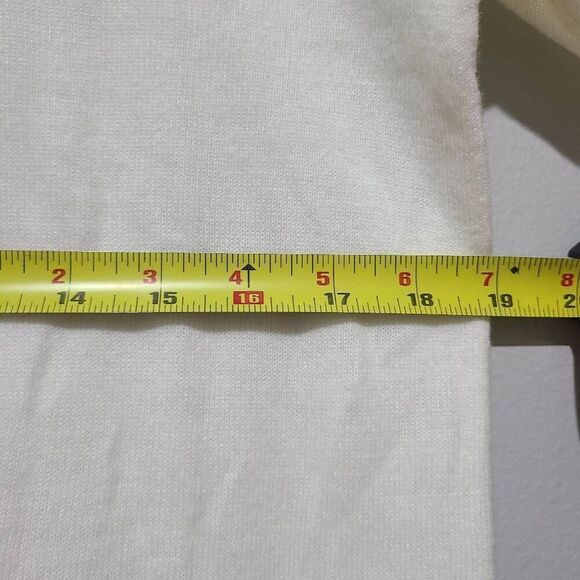 Susan Graver Weekend Essentials Comfy Cotton Raglan Top Ivory Size M - Picture 8 of 9